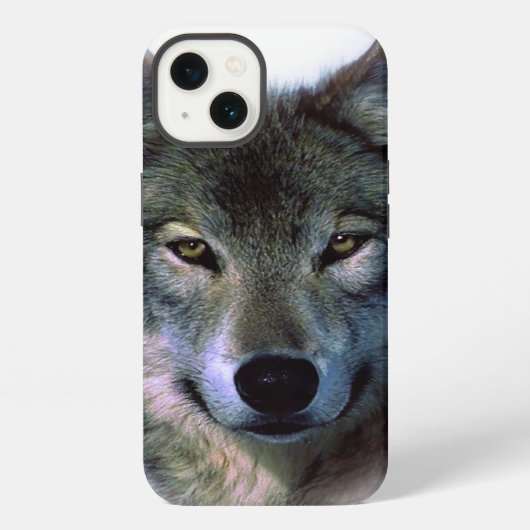 Gray Wolf Eyes iPhone Hoesje (Achterkant)