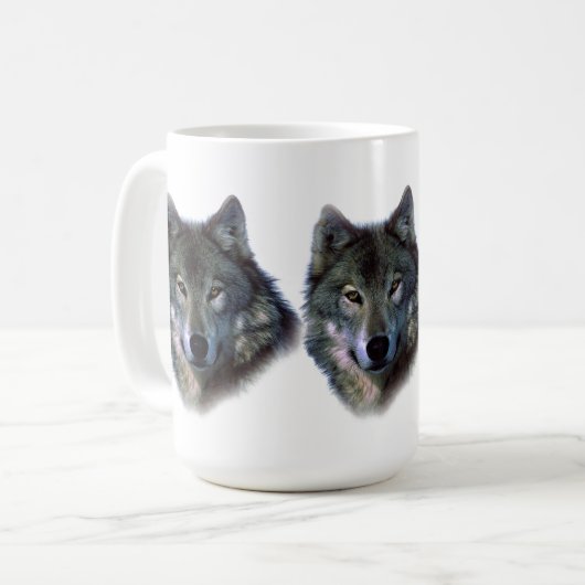 Gray Wolf Eyes Koffiemok (Voorkant links)