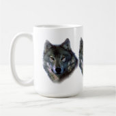 Gray Wolf Eyes Koffiemok (Links)