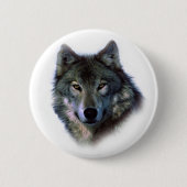 Gray Wolf Eyes Ronde Button 5,7 Cm (Voorkant)