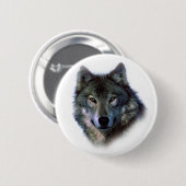 Gray Wolf Eyes Ronde Button 5,7 Cm (Voorkant /achterkant)