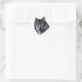 Gray Wolf Eyes Ronde Sticker (Tas)