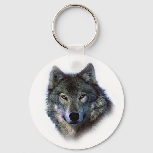 Gray Wolf Eyes Sleutelhanger (Voorkant)