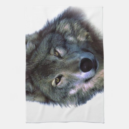 Gray Wolf Eyes Theedoek (Verticaal)