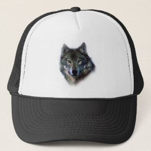 Gray Wolf Eyes Trucker Pet