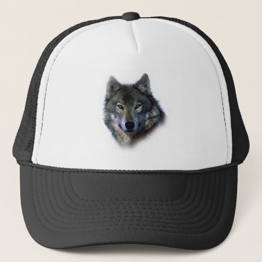 Gray Wolf Eyes Trucker Pet (Voorkant)