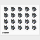 Gray Wolf Eyes Vierkante Sticker (Vel)