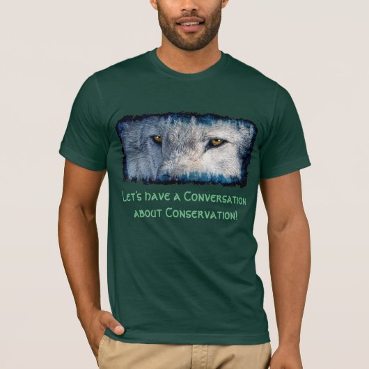 Gray Wolf Eyes Wildlife Conservation T-Shirt (Voorkant)