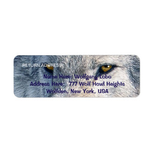 GRAY WOLF EYES Wildlife Return Address Labels