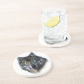 Gray Wolf Eyes Zandsteen Onderzetter (Zijkant)