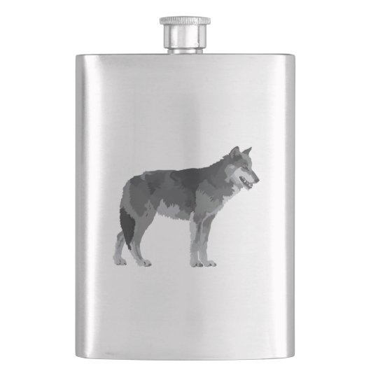 Gray Wolf Flask Flacon (Voorkant)