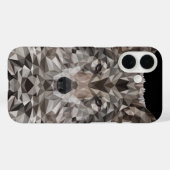 Gray Wolf Geometric Portret Case-Mate iPhone Case (Achterkant (horizontaal))