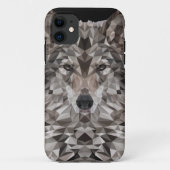 Gray Wolf Geometric Portret Case-Mate iPhone Case (Achterkant)