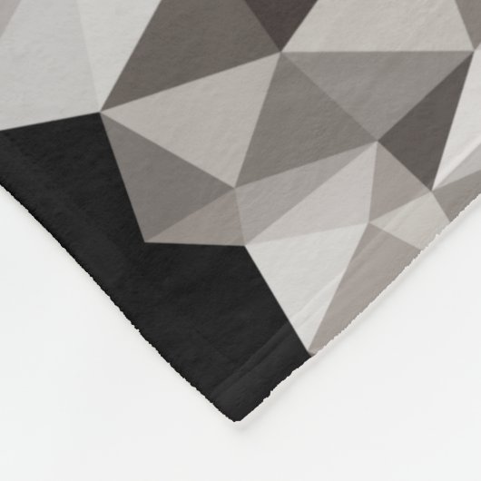 Gray Wolf Geometric Portret Fleece Deken (Hoek)