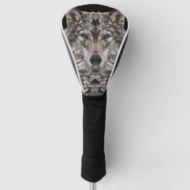 Gray Wolf Geometric Portret Golfheadcover