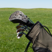 Gray Wolf Geometric Portret Golfheadcover (Insitu)