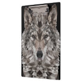 Gray Wolf Geometric Portret Klembord (Links)