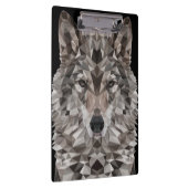 Gray Wolf Geometric Portret Klembord (Rechts)