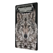 Gray Wolf Geometric Portret Mini Klembord (Angled2)