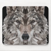 Gray Wolf Geometric Portret Muismat (Voorkant)