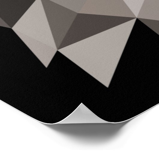 Gray Wolf Geometric Portret Poster (Hoek)