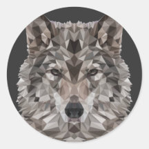 Gray Wolf Geometric Portret