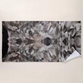 Gray Wolf Geometric Portret Strandlaken (Voorkant)