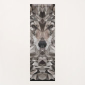 Gray Wolf Geometric Portret Yogamat (Voorkant)
