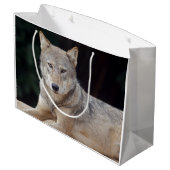 Gray Wolf Gift Bag Large Cadeautasje (Achterkant Gekanteld)