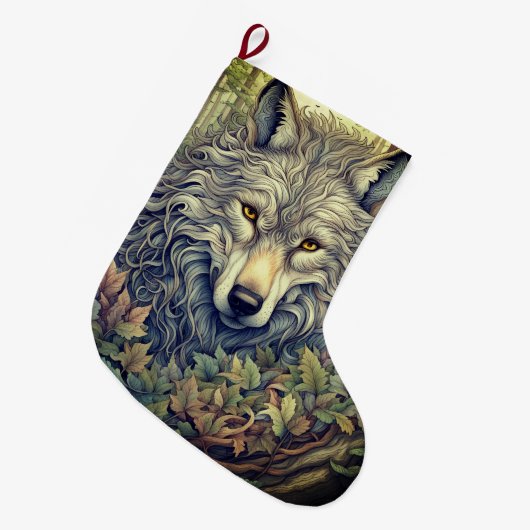 Gray Wolf Grote Kerstsok (Voorkant (Hangend))