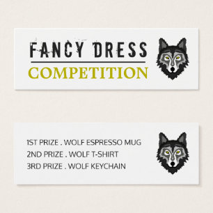 Gray Wolf, Halloween Competition Tickets Mini Visitekaartjes