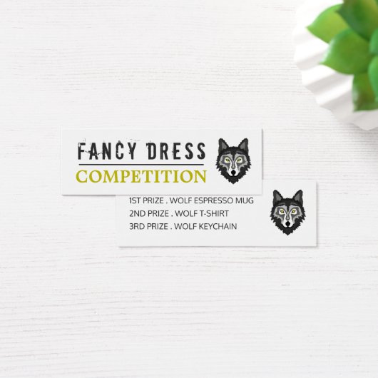 Gray Wolf, Halloween Competition Tickets Mini Visitekaartjes (Bureau)