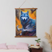 Gray Wolf Hangend Wandkleed (Slaapkamer)