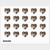 Gray Wolf Hart Sticker (Vel)