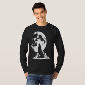 Gray Wolf Howling at Moon T-shirt (Voorkant volledig)