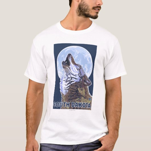 Gray Wolf Howling South Dakota T-shirt (Voorkant)