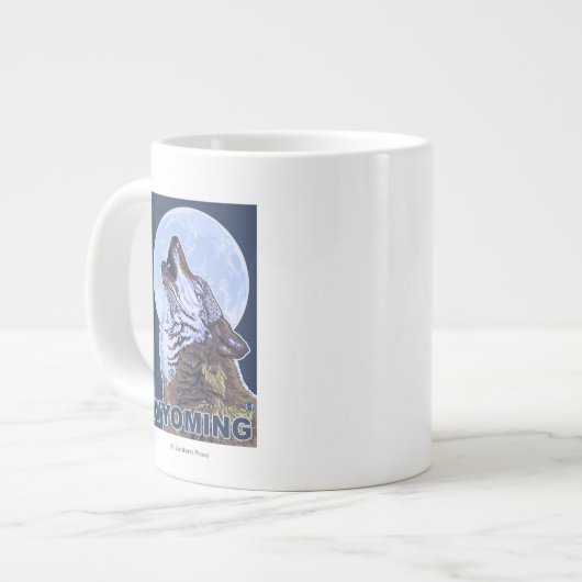 Gray Wolf Howling Wyoming Grote Koffiekop (Links)