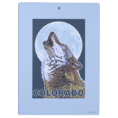 Gray Wolf HowlingColorado Klembord (Achterkant)