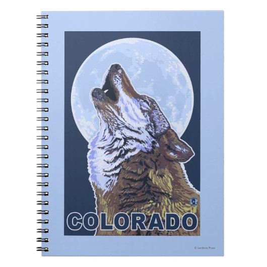 Gray Wolf HowlingColorado Notitieboek (Voorkant)