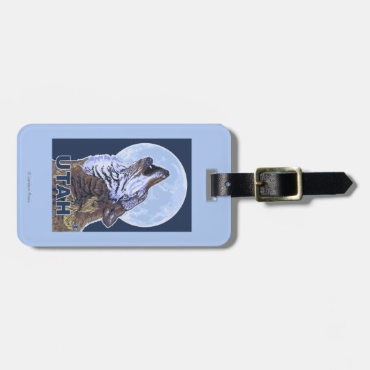 Gray Wolf HowlingUtah Bagagelabel (Voorkant horizontaal)