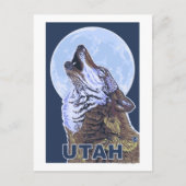 Gray Wolf HowlingUtah Briefkaart (Voorkant)