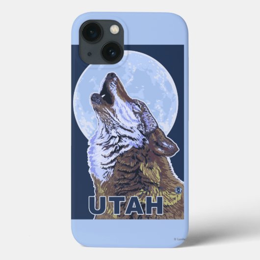 Gray Wolf HowlingUtah Case-Mate iPhone Case (Achterkant)