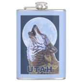 Gray Wolf HowlingUtah Heupfles (Voorkant)