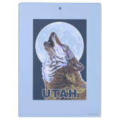 Gray Wolf HowlingUtah Klembord (Achterkant)