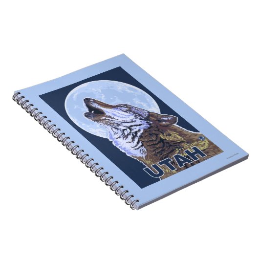 Gray Wolf HowlingUtah Notitieboek (Rechterzijde)