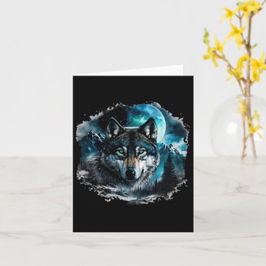 Gray Wolf Hunting Ground Icy Moon Forest Galaxy Kaart (Gele Bloem)