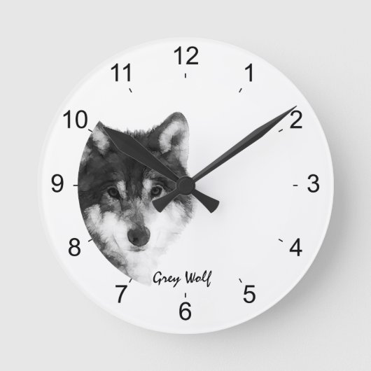 Gray Wolf indrukwekkend Ronde Klok (Voorkant)