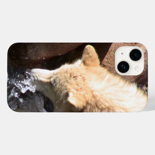 Gray Wolf Iphone Case (Achterkant (horizontaal))