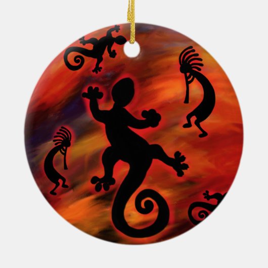 GRAY WOLF KERAMISCH ORNAMENT (Achterkant)