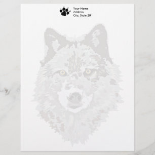 Gray Wolf Letterhead Custom Briefhoofd